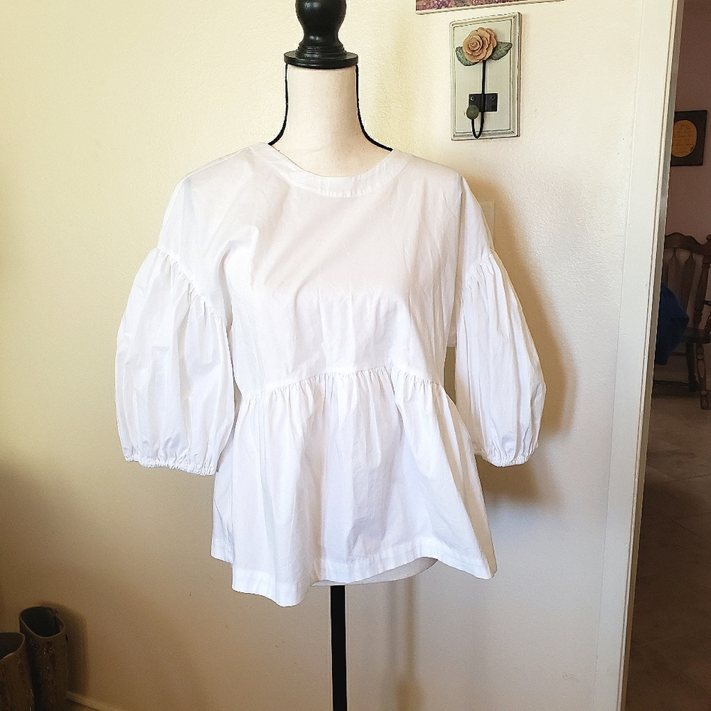 Prologue White Puff Sleeve Blouse.